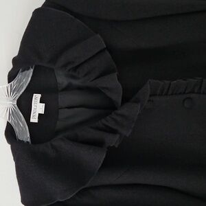 Pendelton black wool jacket‎ with ruffled collar size large